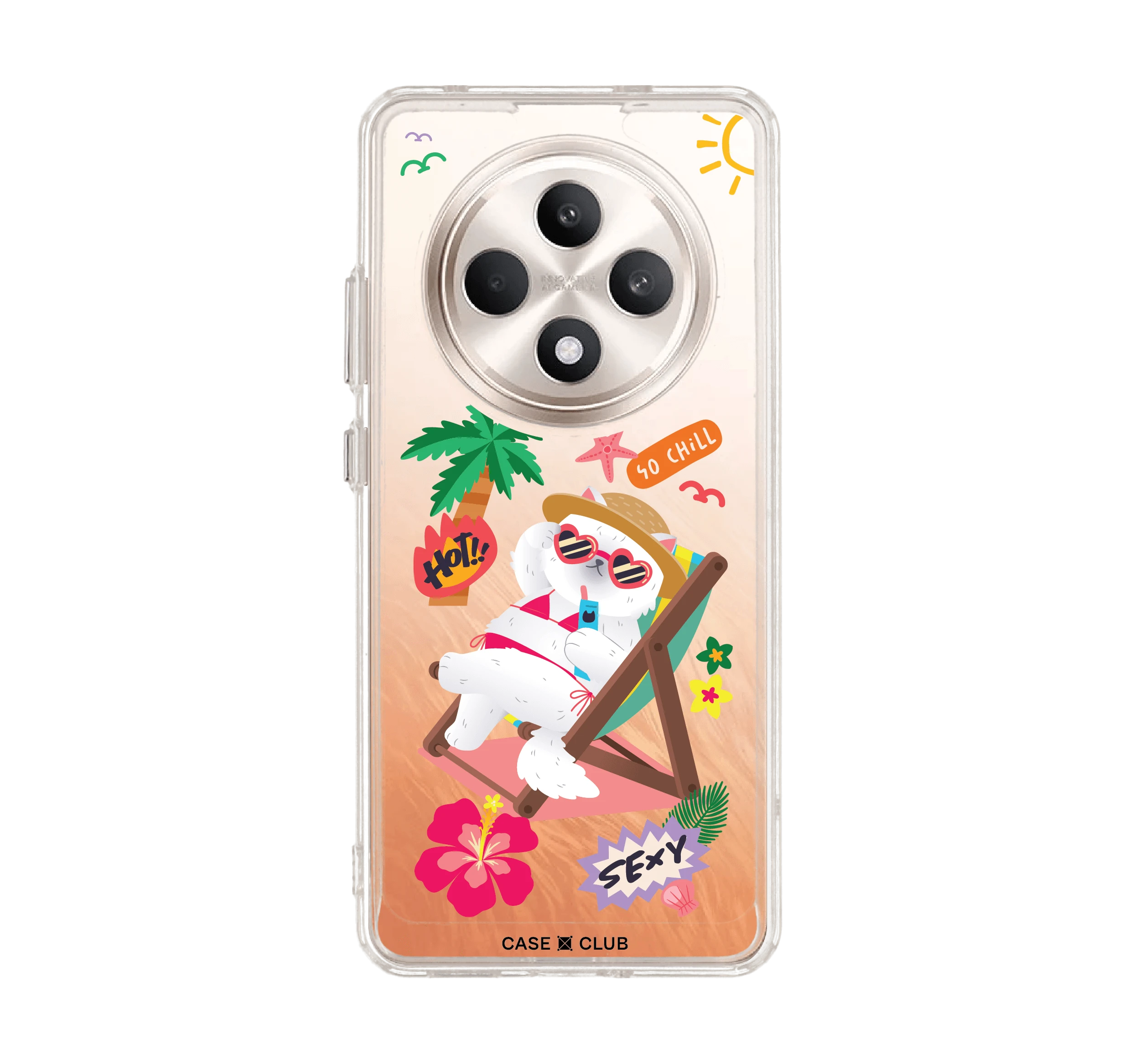 oppo reno 12f clear case bikini cat